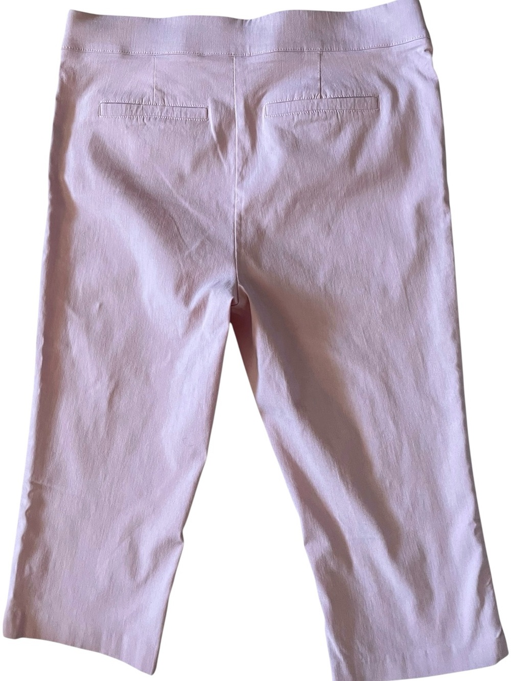 89th & Madison Light Pink Cropped High-Waist Button Ponte Pants - Picture 3 of 11